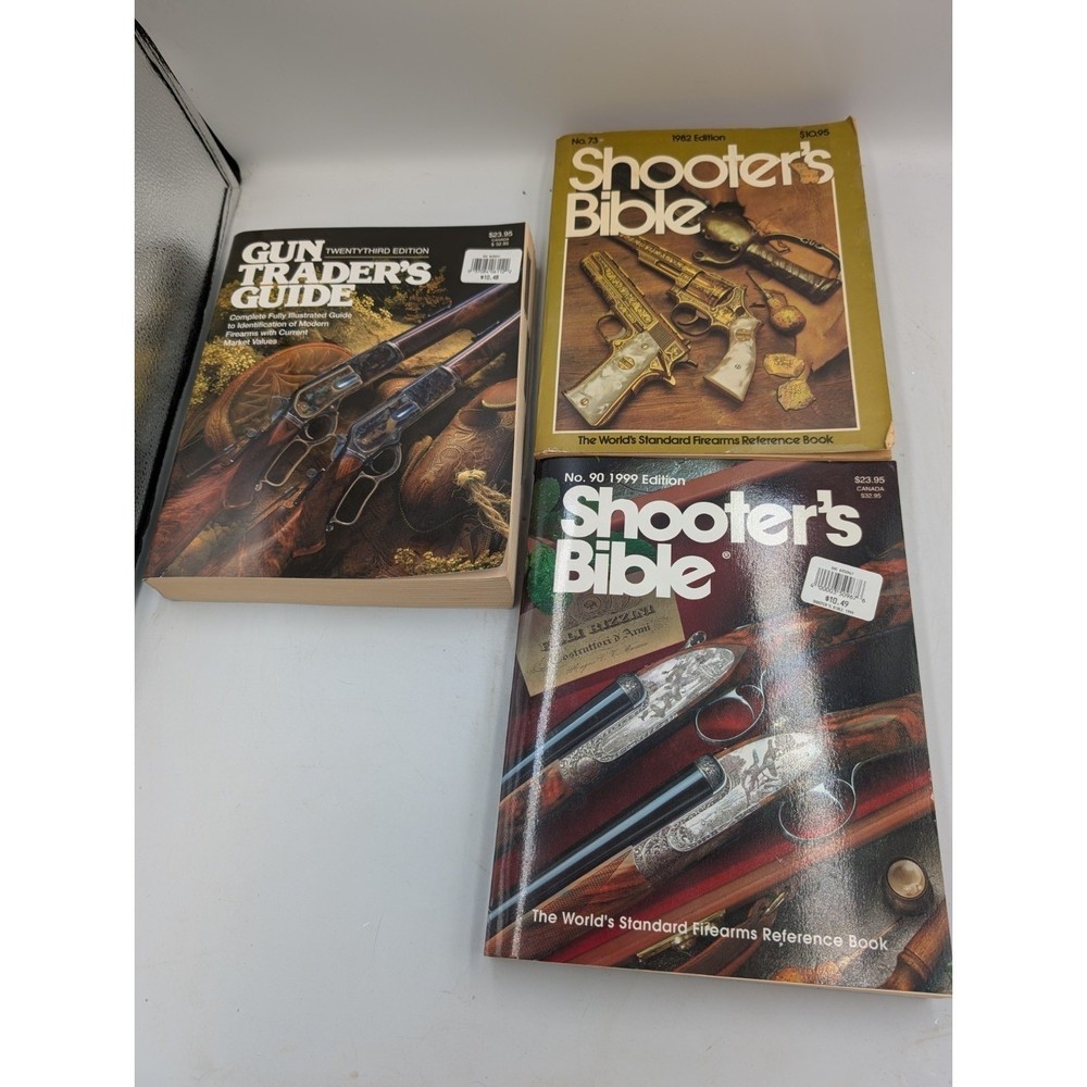 Shooter’s Bible gun Traders Guide Book Lot 3 Paperback Vintage Gun Firearm