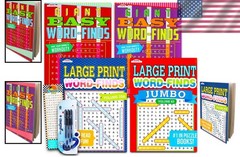 4 Pack of Large Print Word Find Puzzles – Perfect for Seniors and Adults
