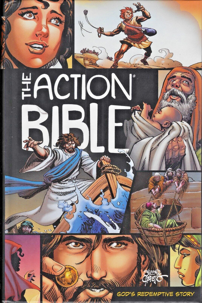 New The Action Bible Gods Redemptive Story Hardcover Book By Sergio Ceriello