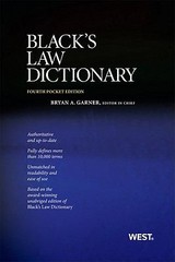 Black’s Law Dictionary, Pocket Edition, 4th – Paperback -EXCELLENT