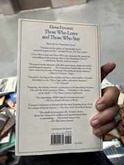 Those Who Leave and Those Who Stay Elena Ferrante Novel
