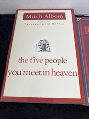 MITCH ALBOM Books Hardcover W/Dust Jackets-Lot of 2-The Five People, For One Mor