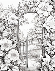 Secret Garden Coloring Book for Adults & Kids ,