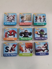 Disney Junior Spidey and His Amazing Friends: 9 Mini Board Books (2.75″x2.75″)