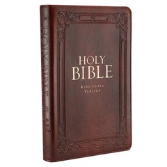 The Holy Bible King James Version Thumb Indexed Burgundy Faux Leather Gift Bible