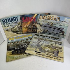 Vintage Squadron/Signal Publications Lot 7 In Action Books WW1/2 Armor Tanks PB