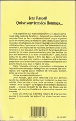 JEAN RASPAIL QUI SE SOUVIENT DES HOMMES . . . roman 1986 FRENCH TRADE PB IN DJ