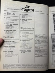 Air Progress Magazine August 1986 F/A-18 Hornet Cheyenne 400LS NASA Aircraft