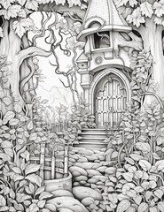 Secret Garden Coloring Book for Adults & Kids ,