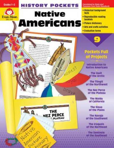 History Pockets: Native Americans, Grades 1-3 – Paperback By Evan Moor – GOOD