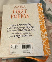 Children’s Poems Book Classic Treasury First Poems 383 Pages HC Flocked Cover