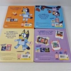 Bluey 4 Book Bundle The Creek, The Beach, Fruit Bat, Bob Bilby Hardcover