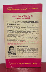 1984 — George Orwell | 1958 Signet D1640 16th Printing Vintage PB