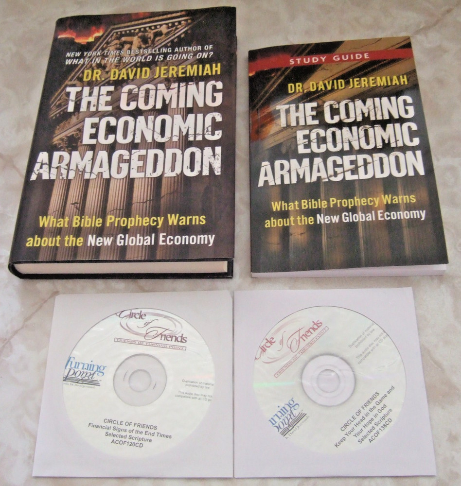 DR. DAVID JEREMIAH HC BOOK & STUDY GUIDE & CDs THE COMING ECONOMIC ARMAGEDDON