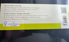 Moleskine Cahier~1 Set of 3 Plain Journals 120 Pages 7.5×9.75″ Stitched Binding