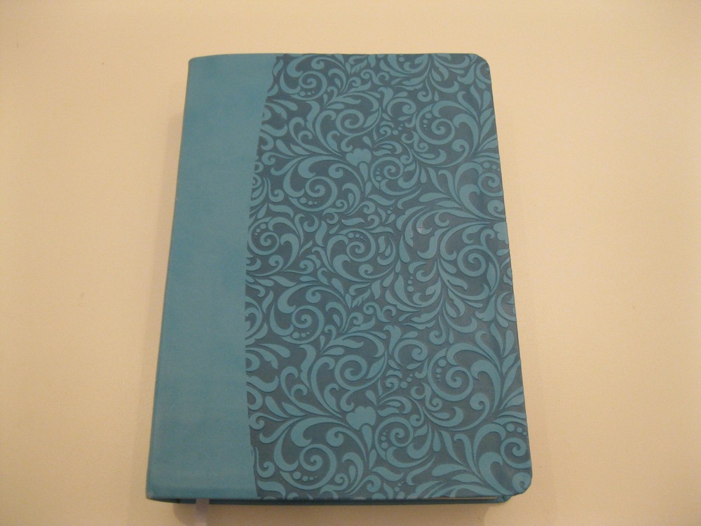 The Everyday Life Bible Teal LeatherLuxe Amplified Bible Joyce Meyer Faith Words