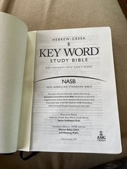 AMG Publishers Hebrew-Greek Key Word Study Bible NASB Genuine Leather