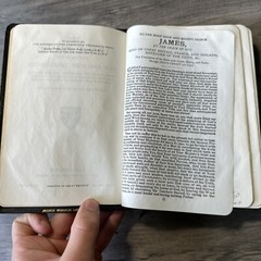VTG Bound Holy Bible Black French MOROCCO LEATHER Concordance Cambridge Univer