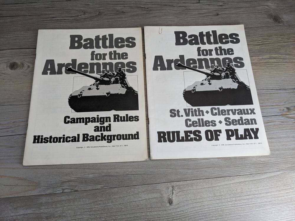 Battles for the Ardennes Replacement Rules of Play & Campaign Rules SPI 1978