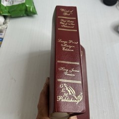 2001 Word Of God KJV Leather Special Margin Edition Bible Large Print Red Letter