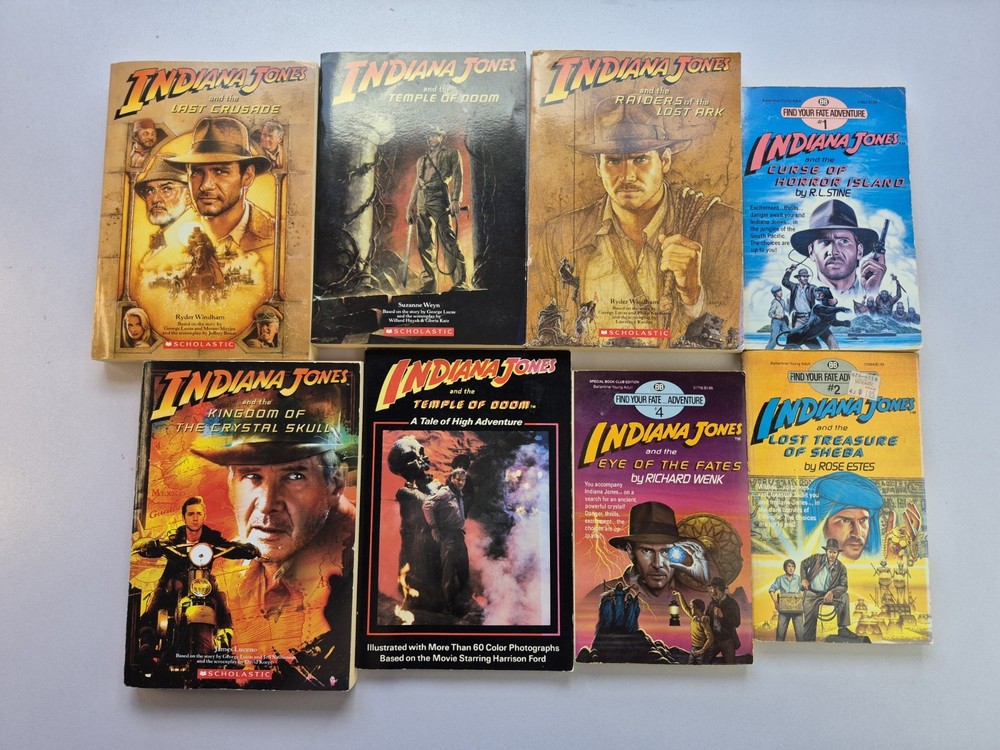 Indiana Jones Paperback Lot 8 Movie Tie In Find Your Fate Adventure Mixed Years