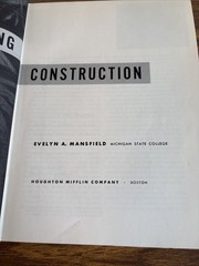 Clothing Construction Evelyn A. Mansfield 1953 Sewing Guide Houghton Mifflin