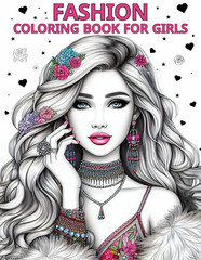 Fashion Coloring Book for Girls Ages 8-12 years old: Fun and trendy coloring pag