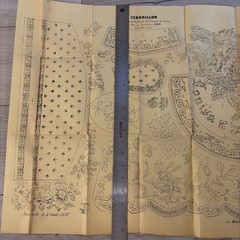 Rare Antique French Embroidery Pattern Sheet – Cendrillon Journal (January 1858)