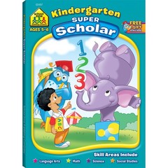 School Zone Kindergarten Super Scholar Workbook: 128 Pages, Shapes, Colors, …