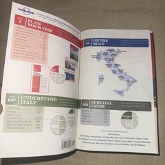 Lonely Planet Italy Travel Guide Book Rome Pull-Out Map Full Travel Advice