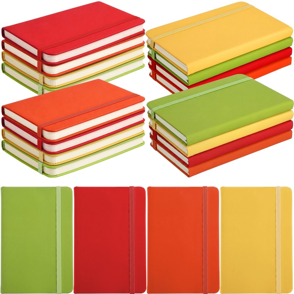 16 Packs Pocket Small Notebook Journals Mini Notebook Bulk 160 Pages/80 Sheet…