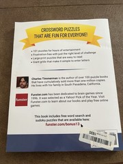 Funster Crossword Puzzle Book for Adults Paperback Large Print Charles Timmerman