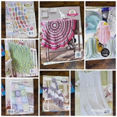 Herrschners Leisure Arts Baby Afghans Pattern Book Set of 7 Craft Hobby Book Lot