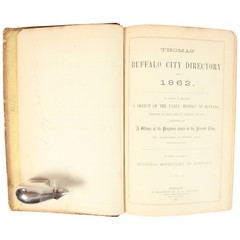 1862 CIVIL WAR BUFFALO Directory Underground Railroad GROVER CLEVELAND Fillmore