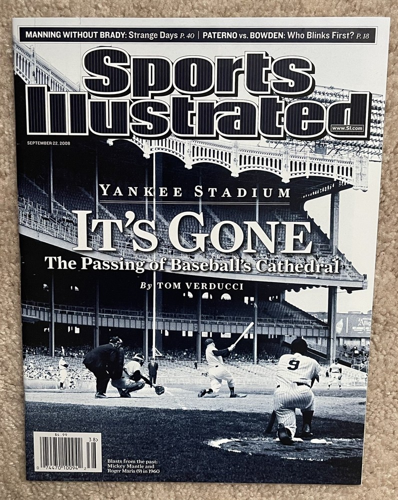 SPORTS ILLUSTRATED MAGAZINE 2008 NEW YORK YANKEES STADIUM-IT’S GONE-NO LABEL