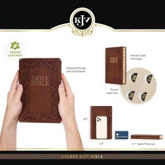 Medium Brown KJV Deluxe Bible with Thumb Index BRAND NEW in Shrink Wrap!!!