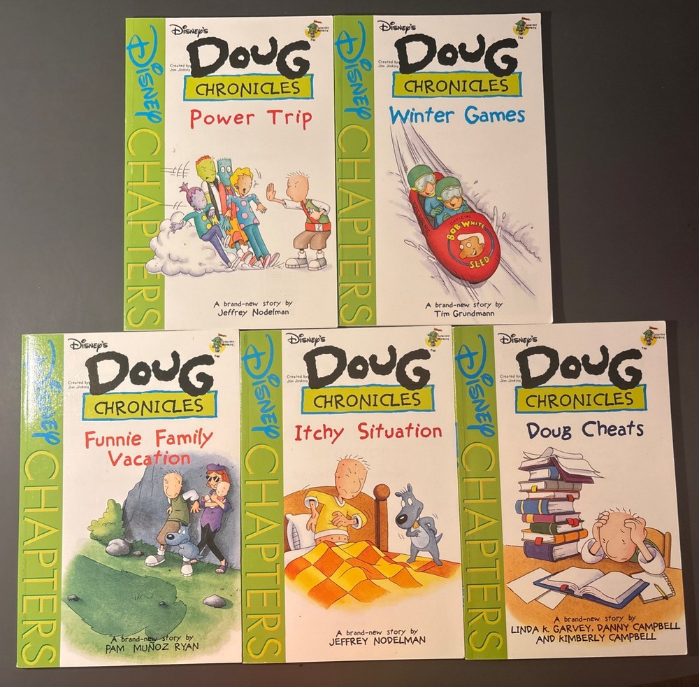 Disney’s Doug Chronicles 1990s Lot of 5, Books 5, 8, 10, 11 & 13
