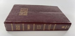 HOLY BIBLE NKJV Red Letter Nelson Dictionary Concordance Burgundy 1980 