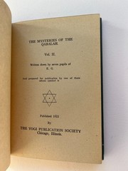 The Mysteries of the Qabalah ~ Elias Gewurz ~ Yogi Publication Society, 1922