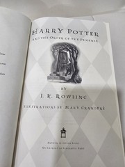 Harry Potter and the order of the phoenix 1st US edition, 7/03 RARE W/ ERROR
