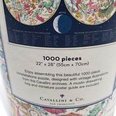 Cavallini & Co Constellations Jigsaw Puzzle 1000 Pc Reference Poster Missing 5