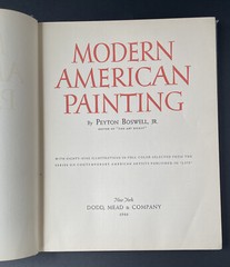 1940 „MODERN AMERICAN PAINTING” Hardcover Cloth Vintage Book Color Illustrations