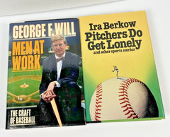 George F. Will Men At Work & Ira Berkow Pitchers Do Get Lonely HC DJ Lot of 2