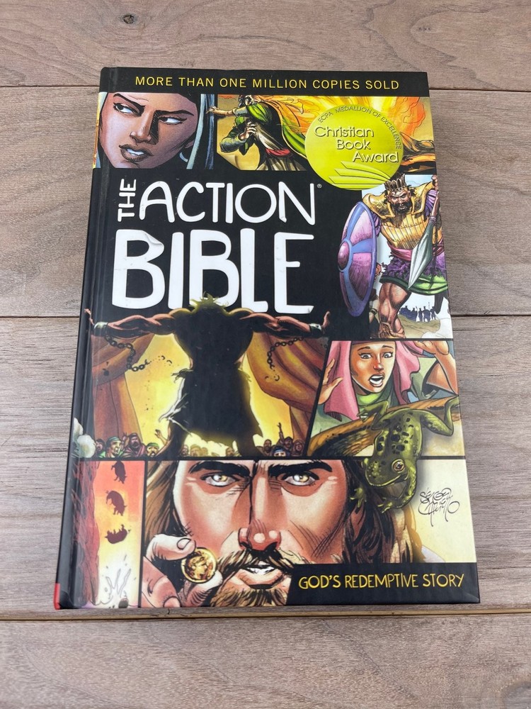The Action Bible Sergio Cariello 2010 First Edition Illustrated David C Cook