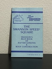 Swansons Speed Square Blue Book Rafter Lengths Roof Construction Roofing Vintage