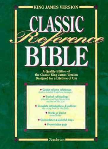 KJV Classic Reference Navy Bonded Leather – Leather Bound – Very Good