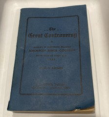 The Great Controversy Johnson Bible College 1943 Board Back Book Christian Union