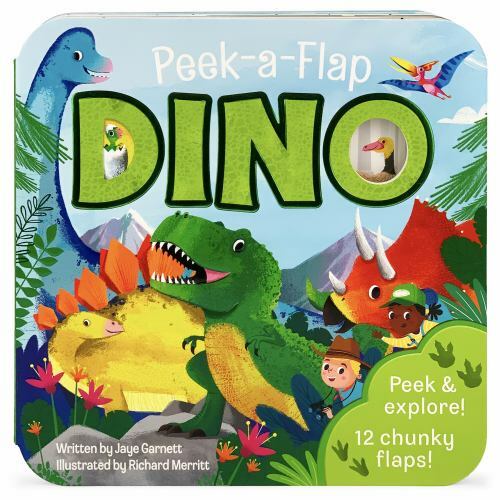 Peek-a-Flap Dino – Children’s Lift-a-Flap Bo- 9781646380428, board book, Garnett