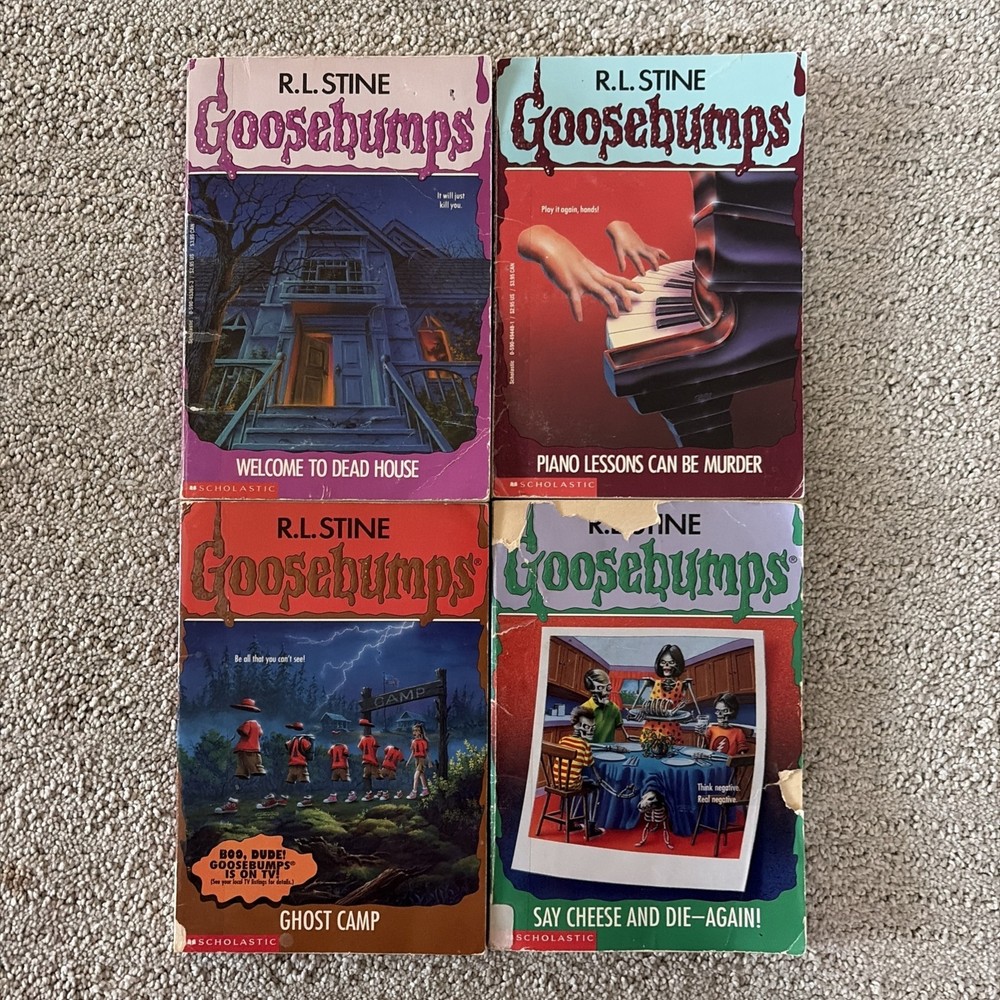 VTG Goosebumps Lot of 4: Dead House #1, Piano Lessons, Ghost Camp, Say Cheese