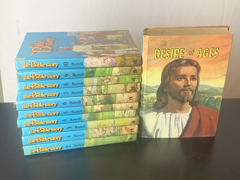 Vintage Maxwell Bible Story Picture Kids Youth School Set Worn Reader Set Home